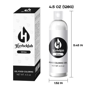White Food Coloring Gel 4.5 Oz Professional Grade White Food Dye Concentrated Gel Food Coloring For Icing Baking Cake Decorating