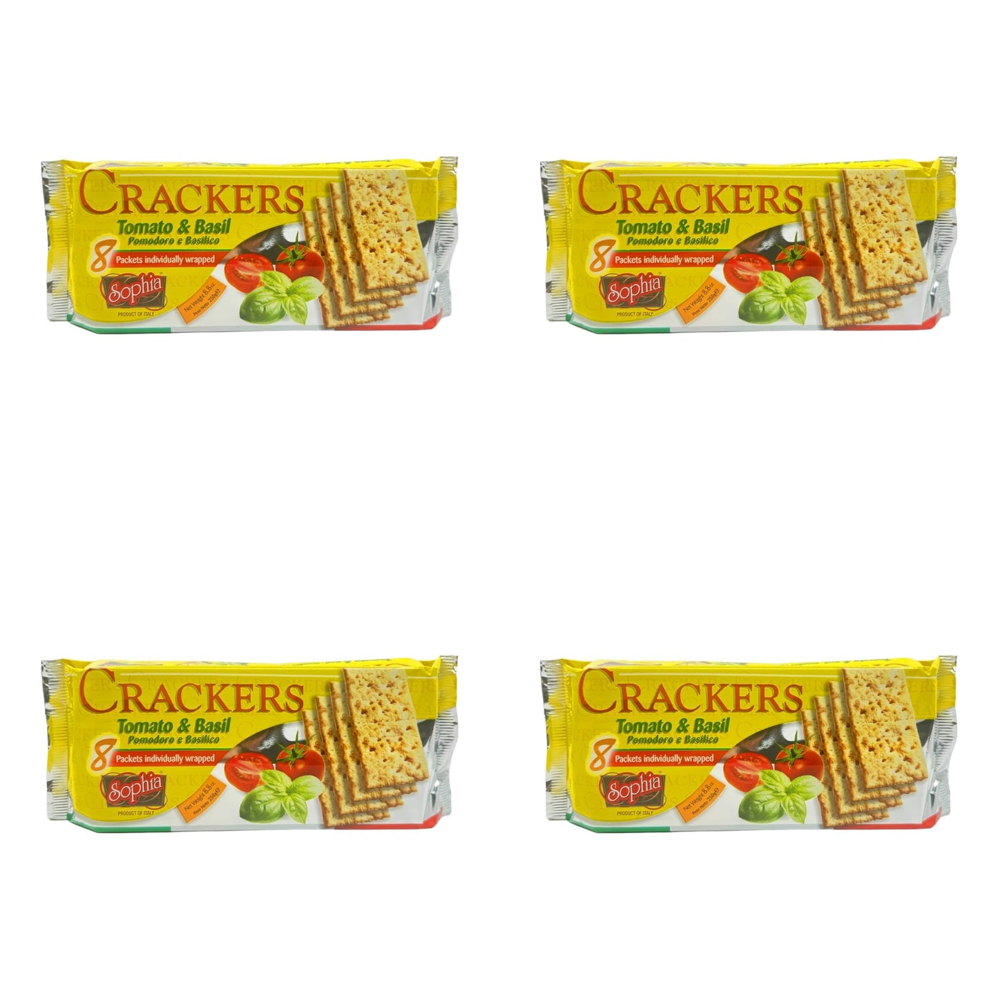 Sophia Cracker Italian Tomato Basil 8.8oz (4-pack)