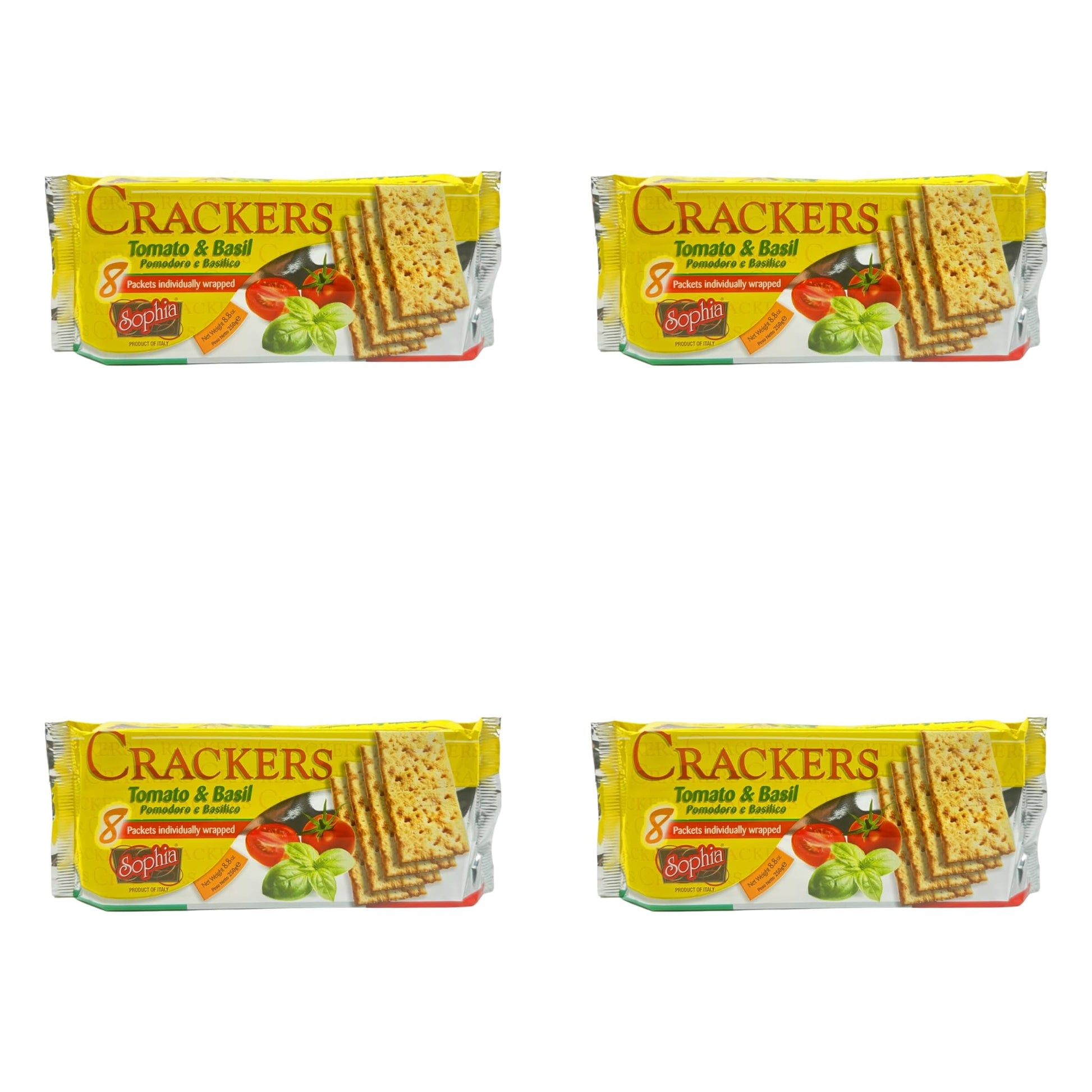 Sophia Cracker Italian Tomato Basil 8.8oz (4-pack)