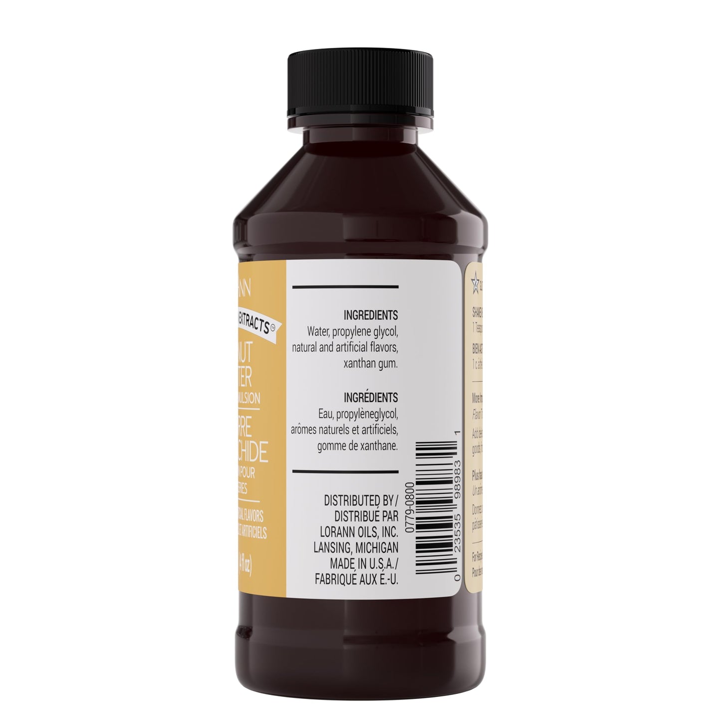 LorAnn Oils Peanut Butter Bakery Emulsion, Gluten-Free & Keto-Friendly, 4 Fl Oz