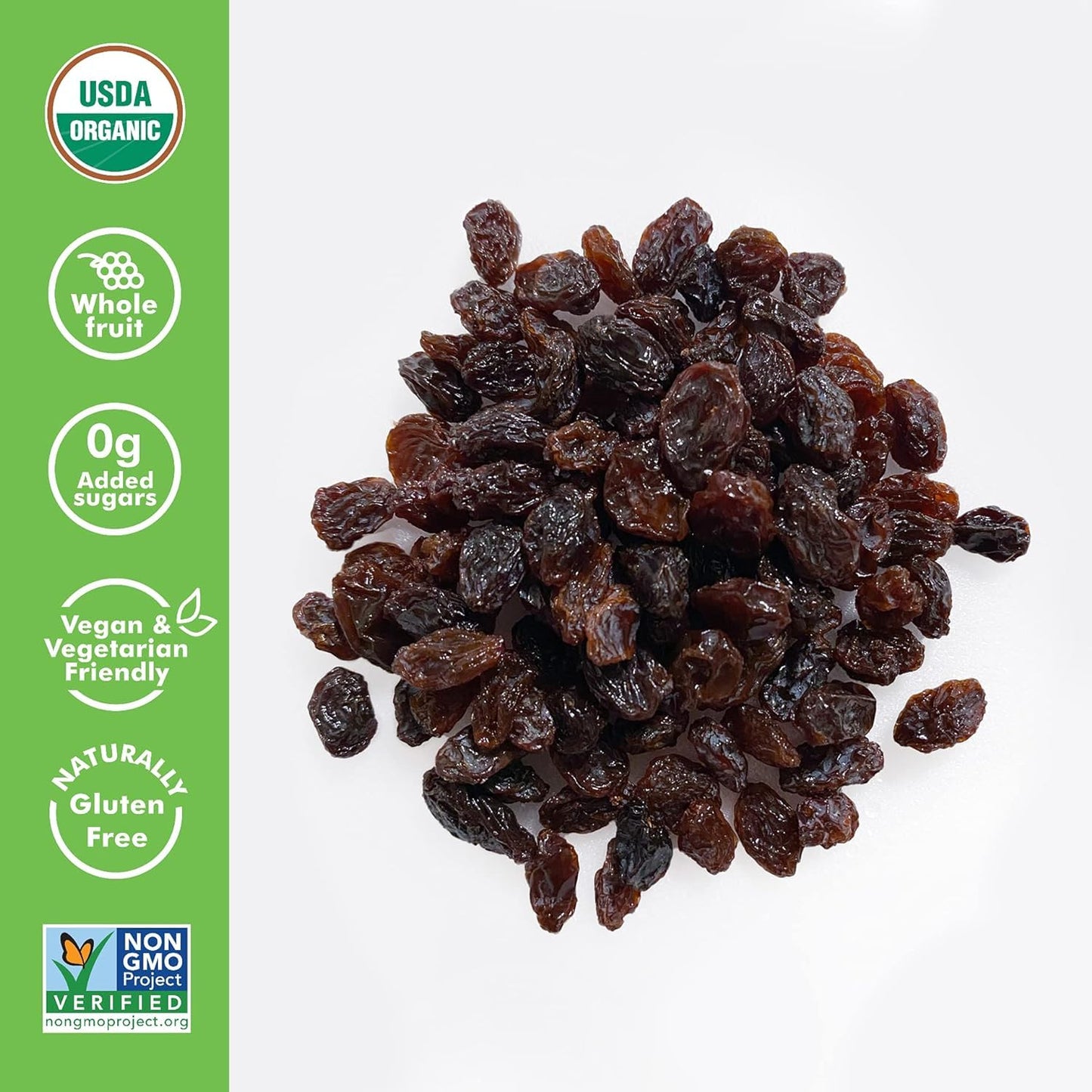 Sun-Maid Organic California Sun-Dried Raisins - 32 oz Resealable Bag - Organic Dried Fruit Snack for Lunches, Snacks, and Natura