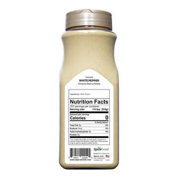 iSpice White Pepper Ground, 16 oz Bulk Size, Kosher, Rich Aroma