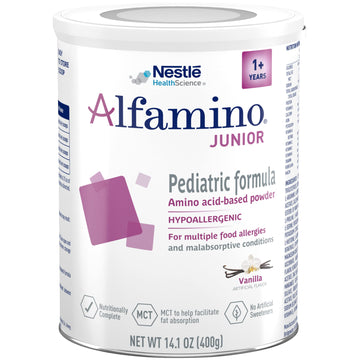 Alfamino Junior Amino Acid Based Pediatric Powder Formula, Vanilla, 14.1 Oz