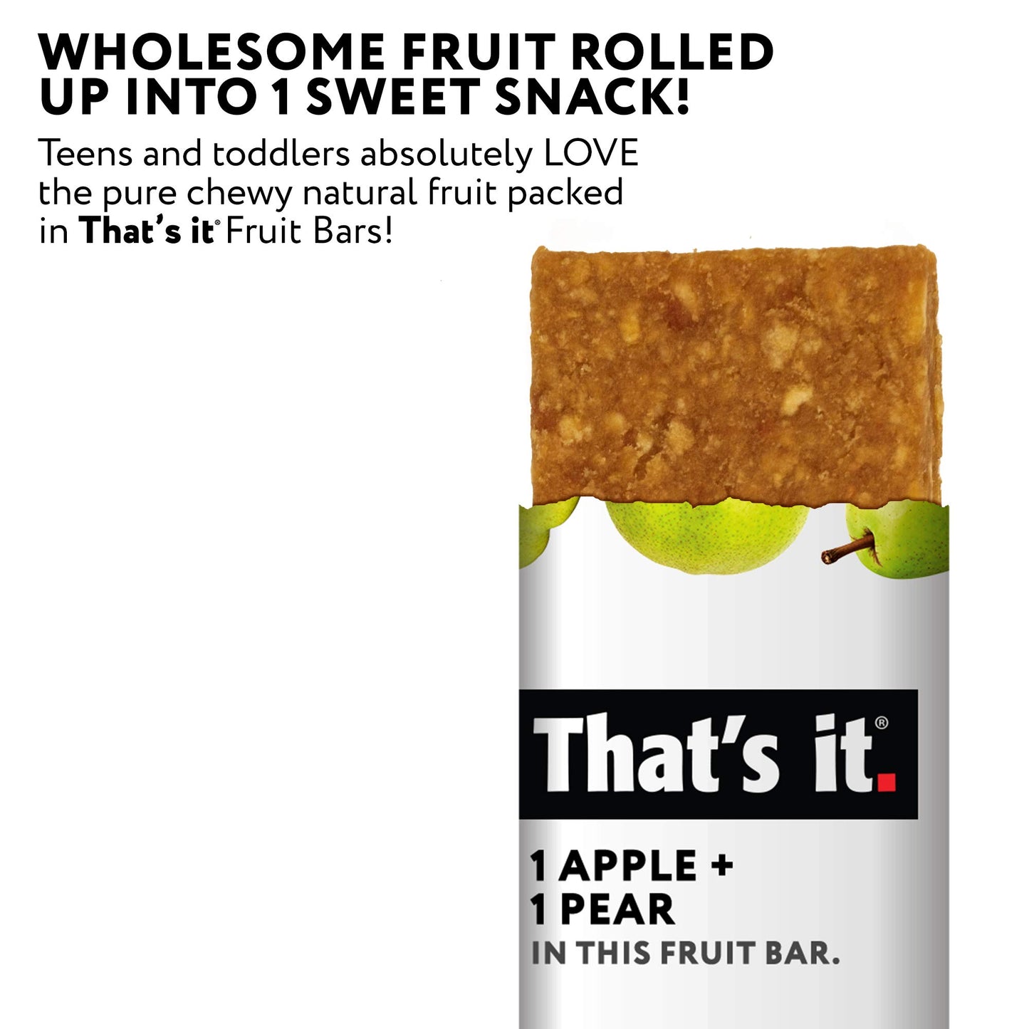 That'S It. Gluten-Free Apple + Pear Fruit Bars, 14.4 Ounce, 12 Bars, No Preservatives, No Added Sugar, Paleo, Good For Children,