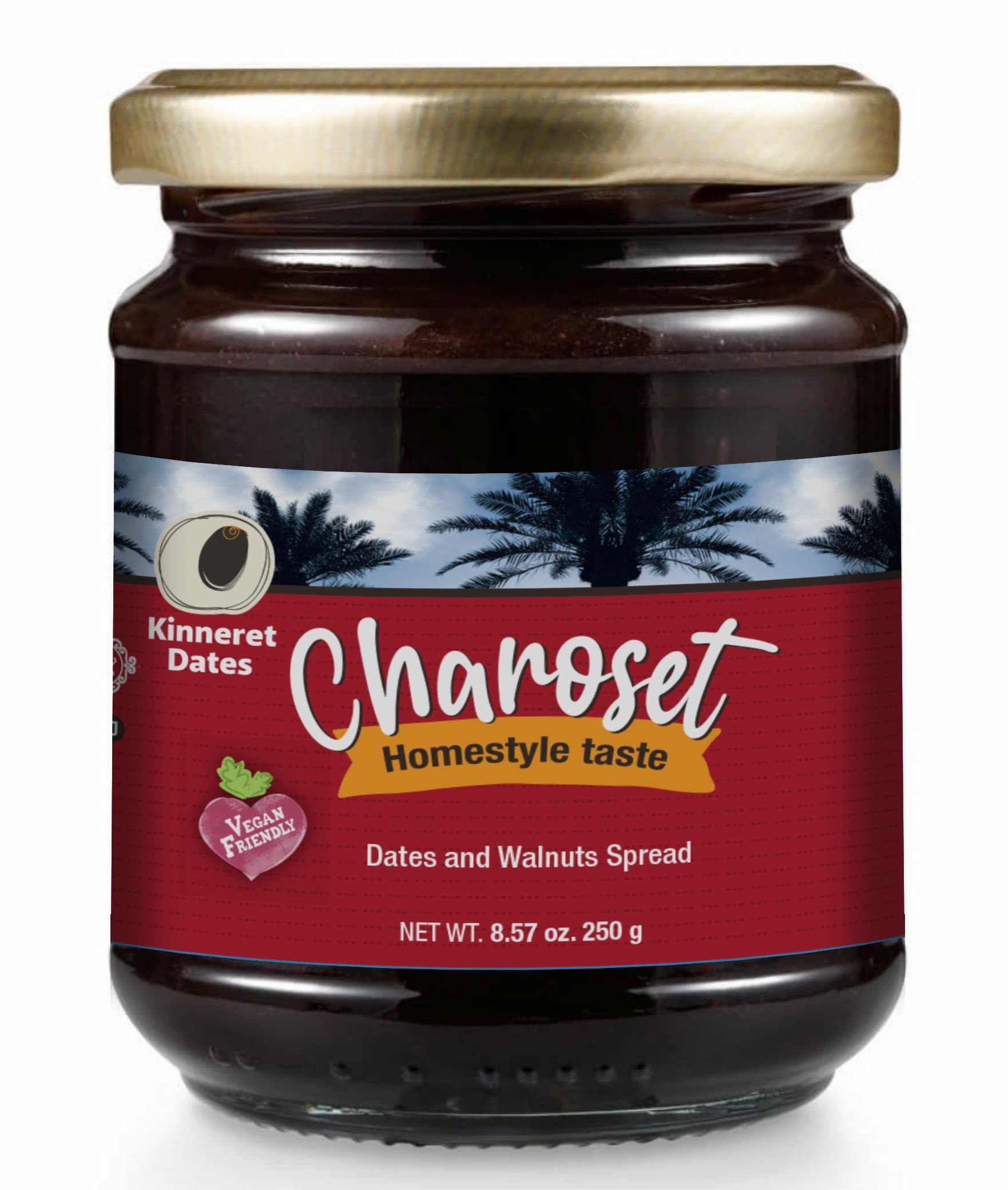 Kosherific Charoset Date & Walnut Spread, 8.57oz | Kosher for Passover Traditional Charoses