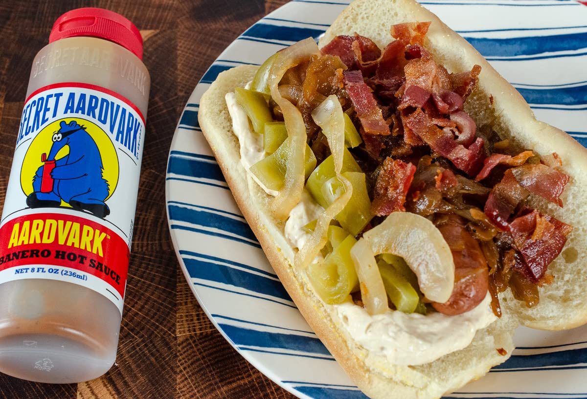 Secret Aardvark Habanero Hot Sauce - Habanero Peppers & Roasted Tomatoes, Medium Spiced Hot Sauce, BBQ Sauce, Non-GMO, Low Sugar