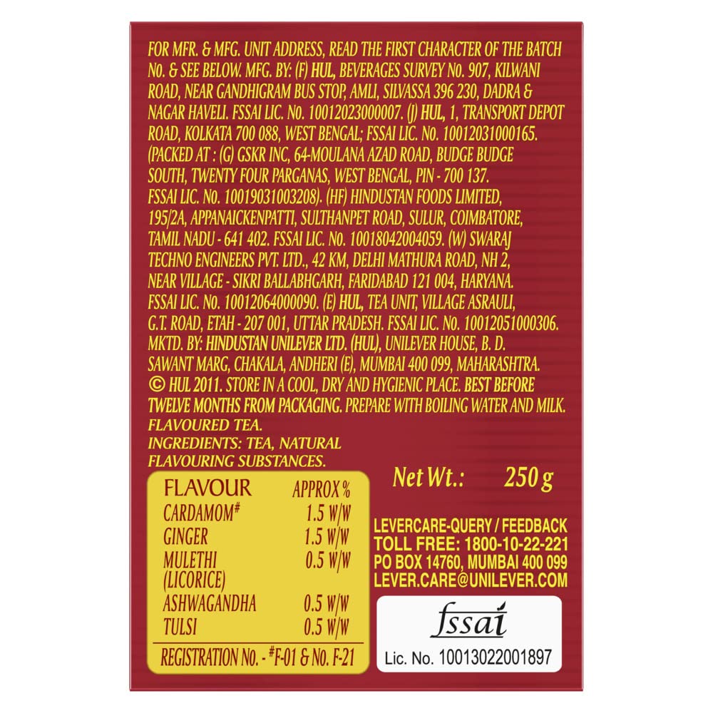 Brooke Bond - 3 Roses Tea - 250 Grams X 4 Pack