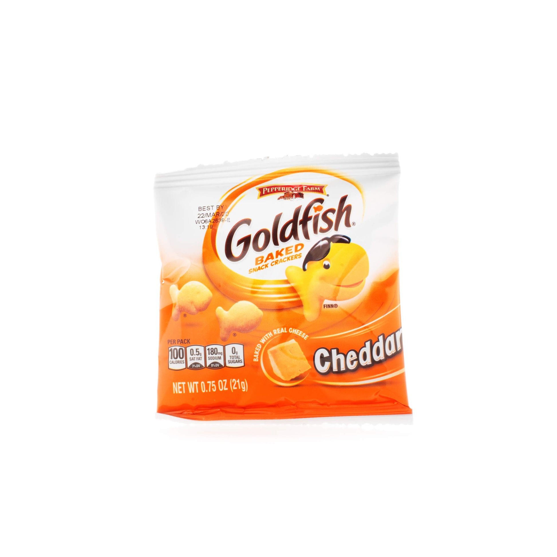 Goldfish Cheddar Cheese Baked Snack Crackers, 0.75 Ounces, Pack of 300