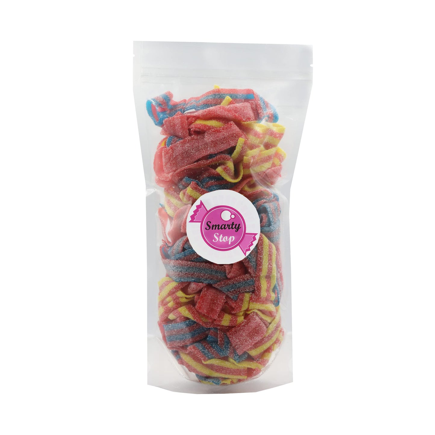 Smarty Stop Sour All Flavor Gummy Belts Candy 1 Pound (Mixed Berries And Banana)