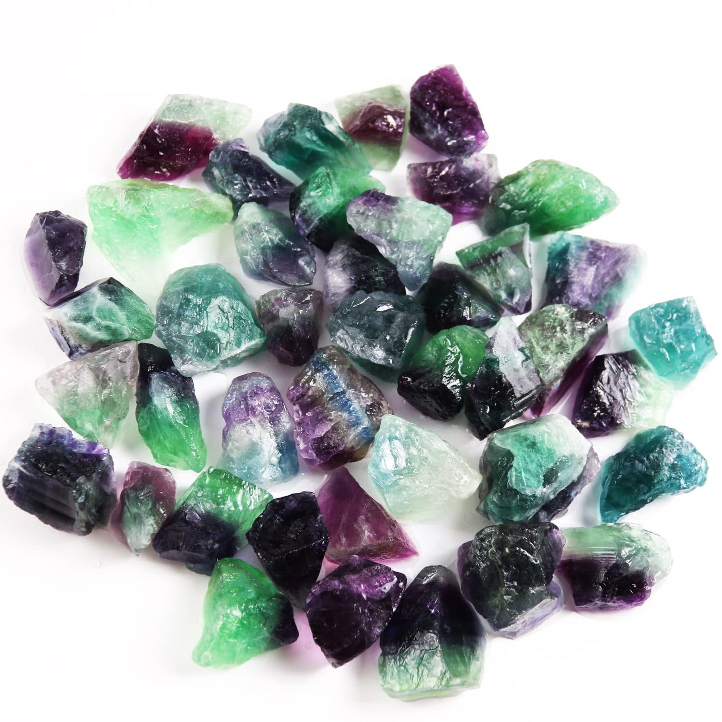Nvzi Rainbow Flourite Crystals, Crystals And Healing Stones, Rocks For Tumbling, Raw Crystals Bulk, Amathesis Crystal, Calcite C
