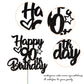 1 Pack Happy 90Th Birthday Cake Topper Glitter Heart Star 90 Fabulous Cake Pick Birthday Sign Cake Decorations For Children 90Th