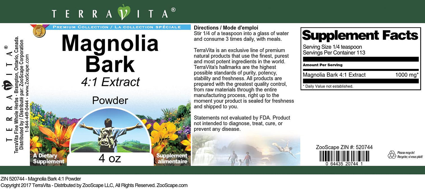 Magnolia Bark 4:1 Powder (4 oz, ZIN: 520744) - 3 Pack
