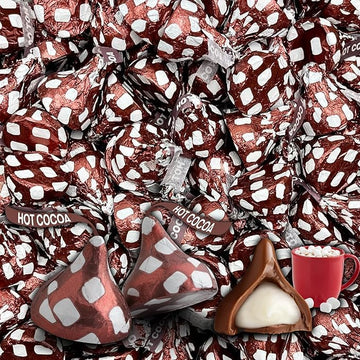 Kisses Bulk Candys, Milk Chocolate With Marshmallow Flavored Creme Candy, Hot Cocoa Candy, Bulk Bag, Romantic Gift, Individually