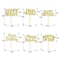 36Pcs Happy Birthday Cupcake Toppers Glitter Birthday Cake Pick Decorations For Birthday Party Anniversary Celebration, Gold