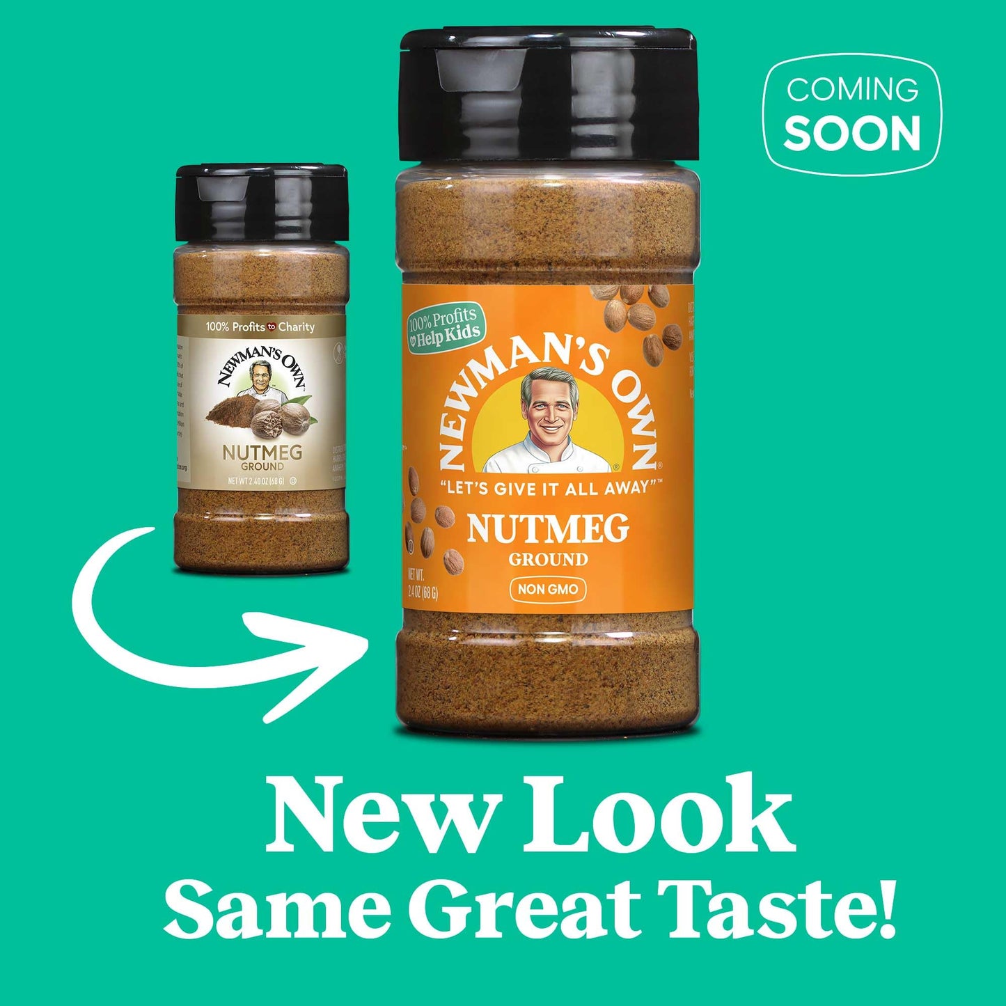 Newman'S Own Ground Nutmeg; Great For Baking Cakes, Pies, And Cookies, Non-Gmo, Kosher, 2.4 Oz. Bottle