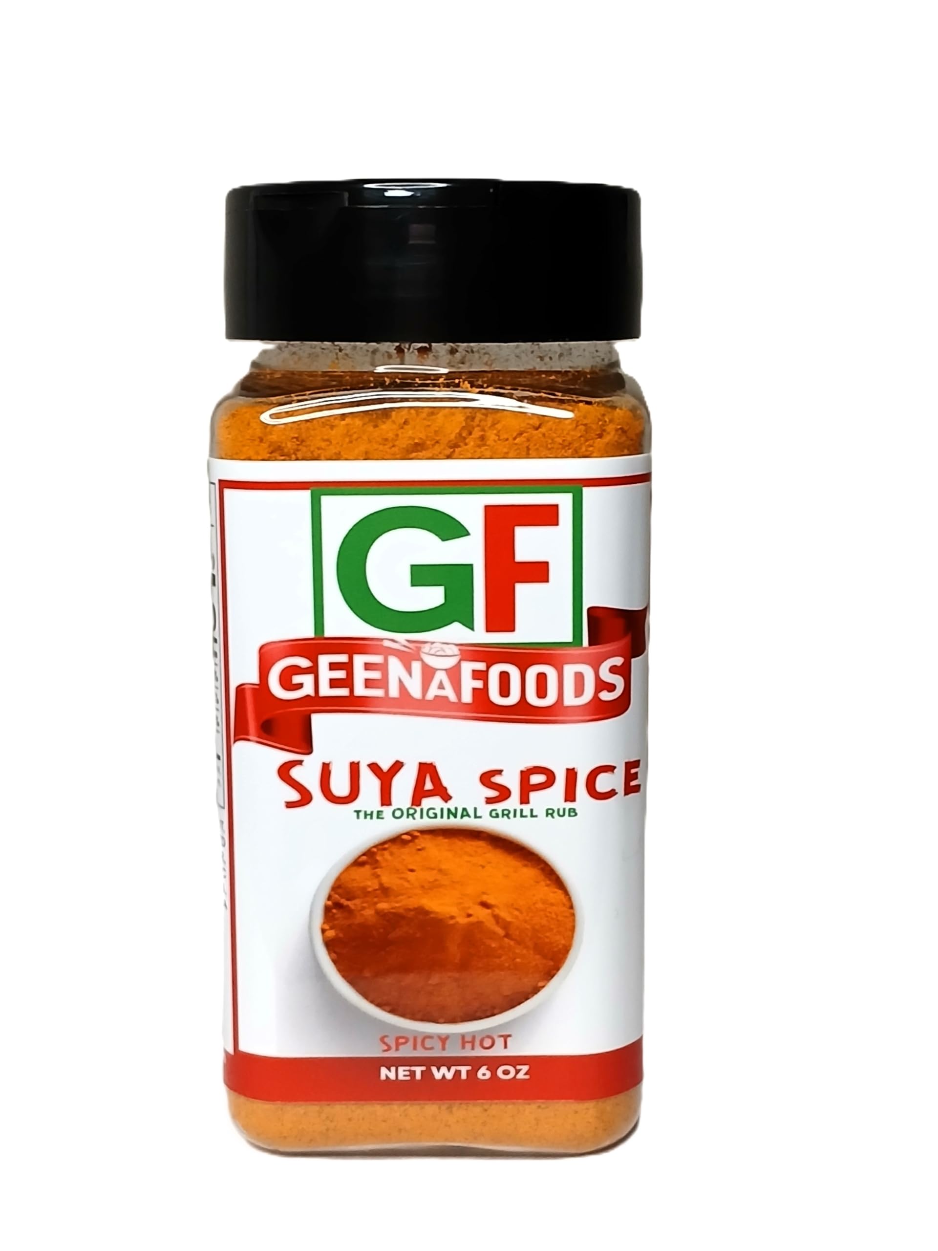 GEENAFOODS Suya Pepper Seasoning Blend for Beef & Chicken, 6 Ounce Pack