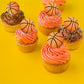 DRWATE 28pcs Basketball Cake Topper Decorations, Mini Cup Cake Decorations for Basketball Party, 1.1 inches, Orange, Model GCMGF091
