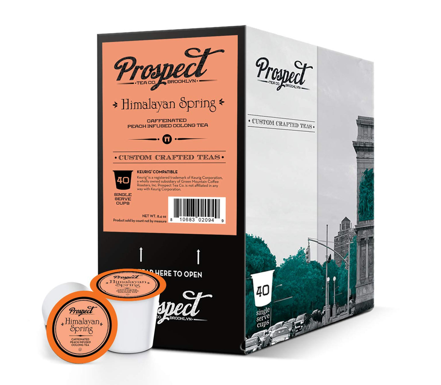 Prospect Tea Co. Oolong Tea Pods Compatible with K Cup malt-inspired, 40 Count, Model PTC HS40