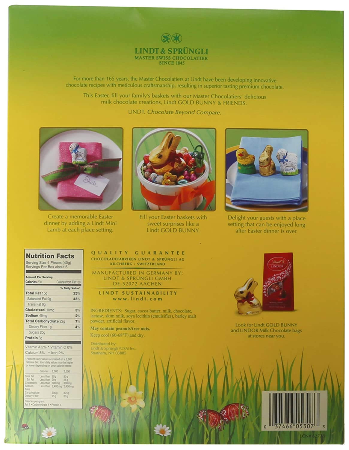Lindt Gold Bunny And Friends Milk Chocolate 7.1 Oz
