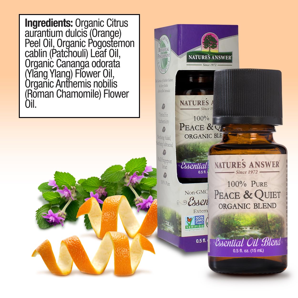 Nature'S Answer 100% Pure Organic Essential Oil Blend, 0.5-Ounce, Peace/Calming Relax