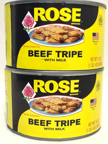 Rose Beef Tripe with Milk in a 1 Lb. Can., 2 (One Lb Cans)