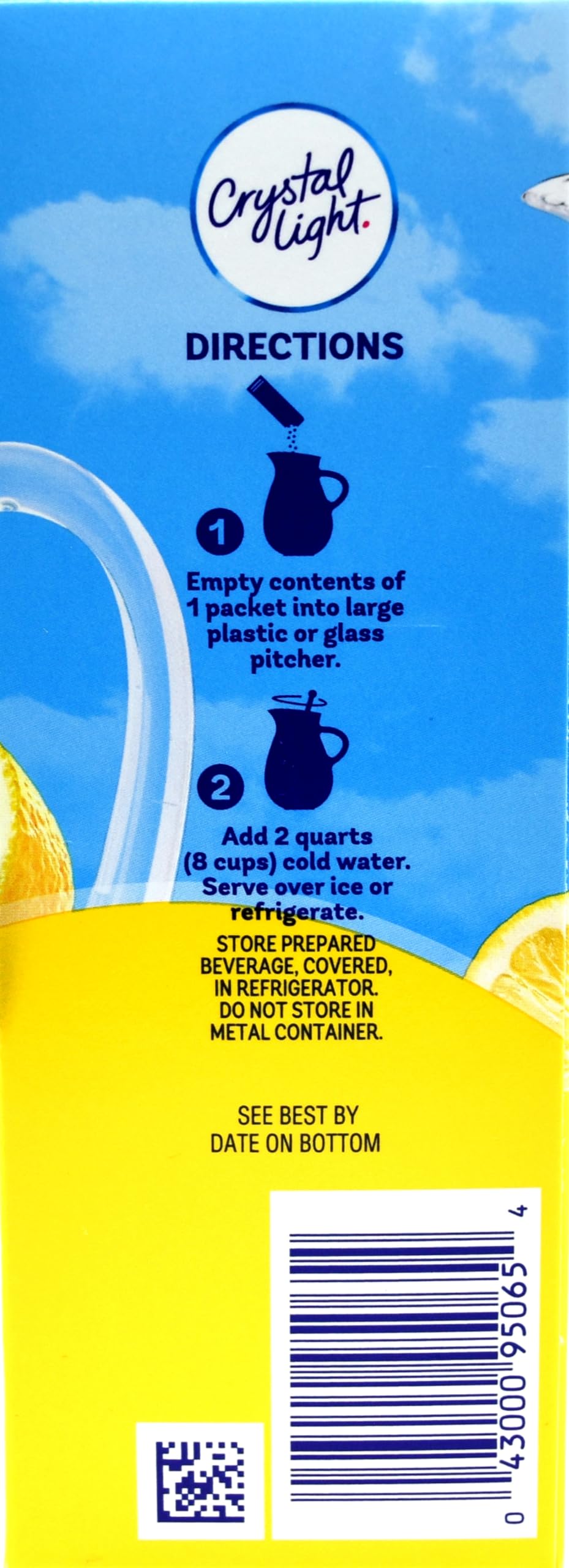 Crystal Light Lemonade Drink Mix, 12-Quart, 3.2 Ounce Packages, Pack of 2