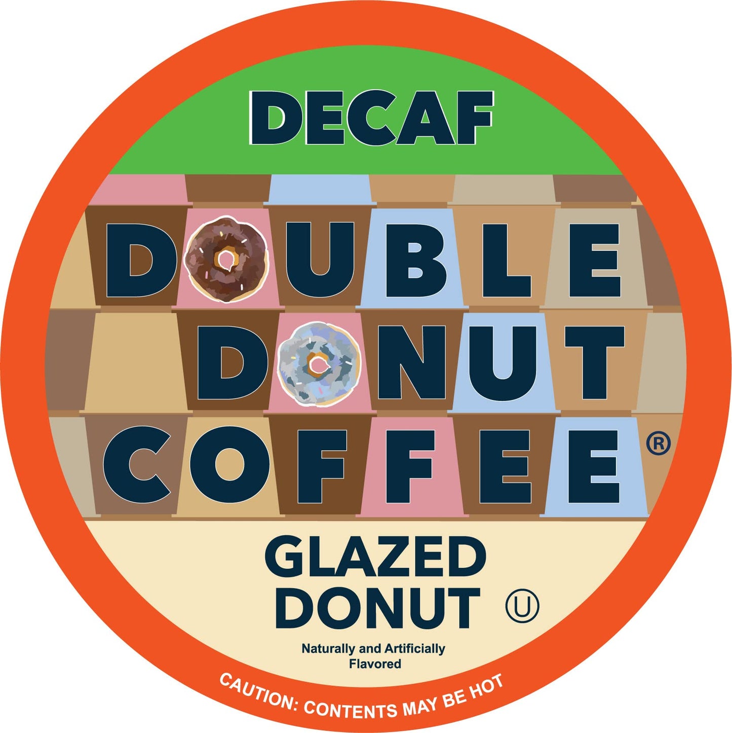 Double Donut Coffee Medium Roast Decaf Pods, Glazed Donut Flavor, 24 Count, for Keurig K-Cup Machines