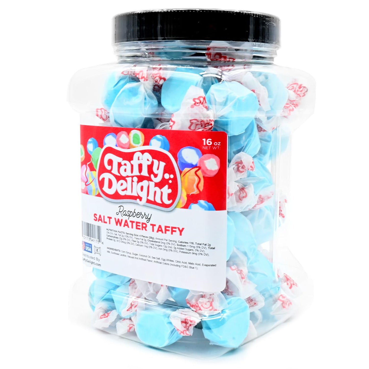 Taffy Delight Salt Water Taffy (16Oz, Raspberry)