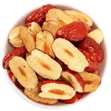 Dried Jujube Dates 17.63oz Red Dates Hand Selected Dried Jujube Sliced Jujube Seedless Crispy Snack Dried Fruit Sweet 500g