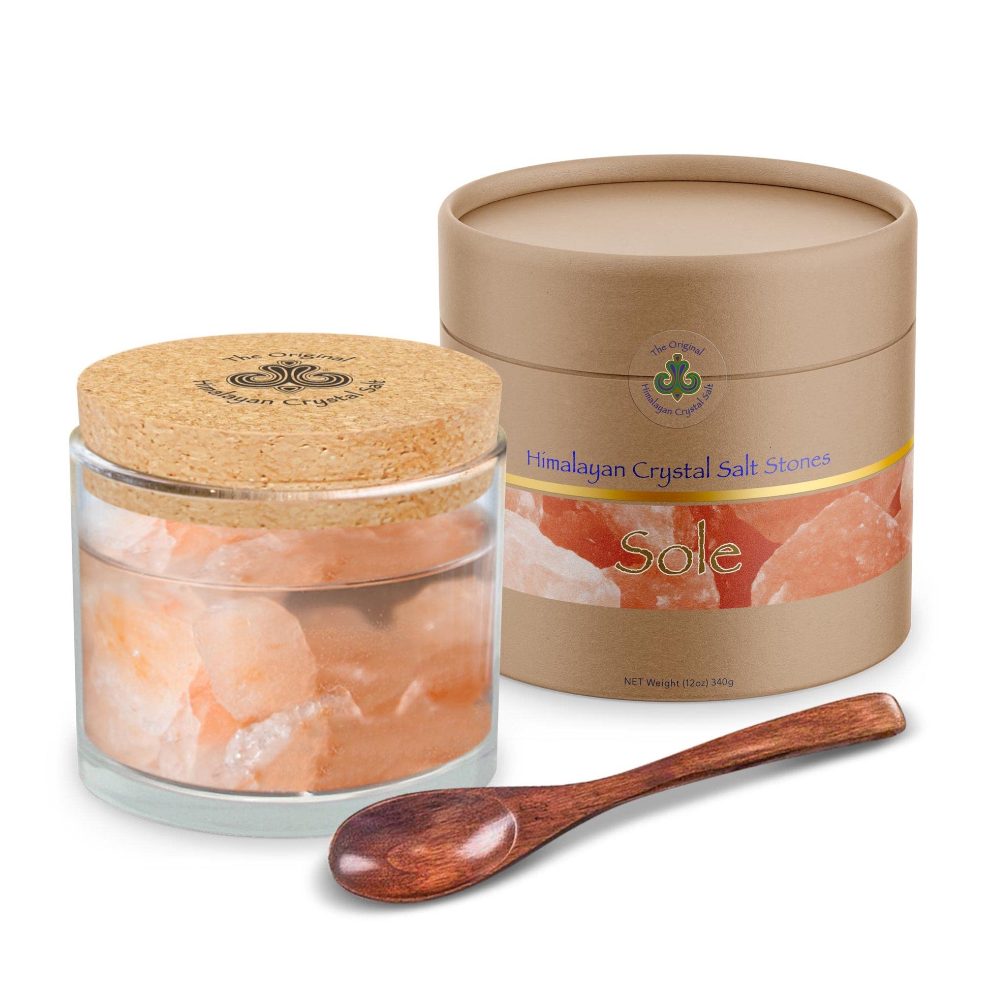 Original Himalayan Crystal Salt Stones in Sole Jar