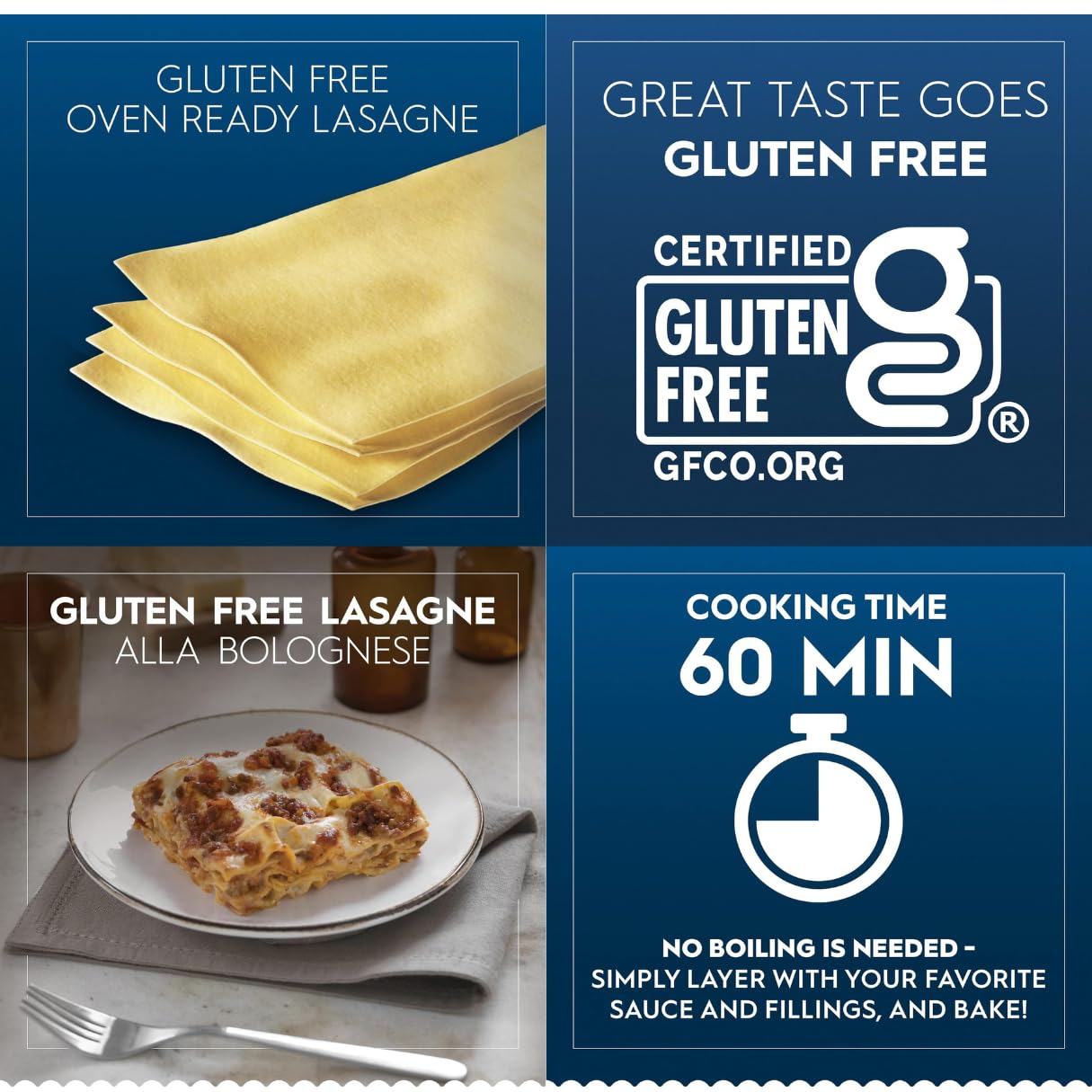 10 Oz, Barila Gluten Free Oven-Ready Lasagne Pasta,. Pack Of 2