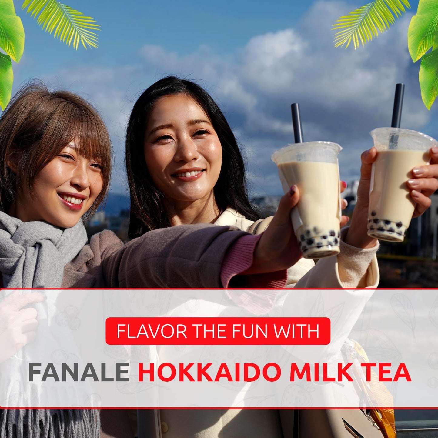 Fanale Premium Hokkaido Milk Tea Bubble Tea Flavoring Powder | Perfect For Baking, Smoothies, Desserts And Drinks | Instant Flav