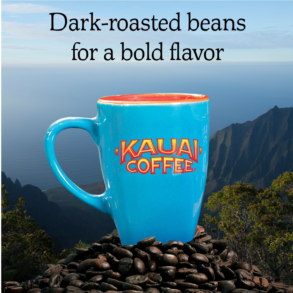 Kauai Coffee Koloa Estate Dark Roast - Whole Bean Coffee, 10 Oz Package