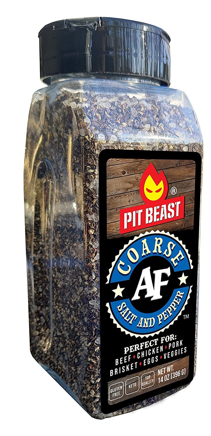 Pit Beast Coarse AF Salt and Pepper Spice Blend Dalmatian BBQ Rub | THE COARSEST SALT AND PEPPER | Steaks, Brisket, Chicken, Bur