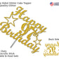 97 Birthday Cake Topper Gold Glitter, Party Decoration Ideas, Premium Quality, Sturdy Doubled Sided Glitter, Acrylic Stick. Made