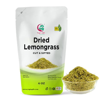 Dried Lemongrass 4 oz | Cut and Sifted Loose Leaf | Aroma Rich Lemon Grass | by Yogi's Gift 