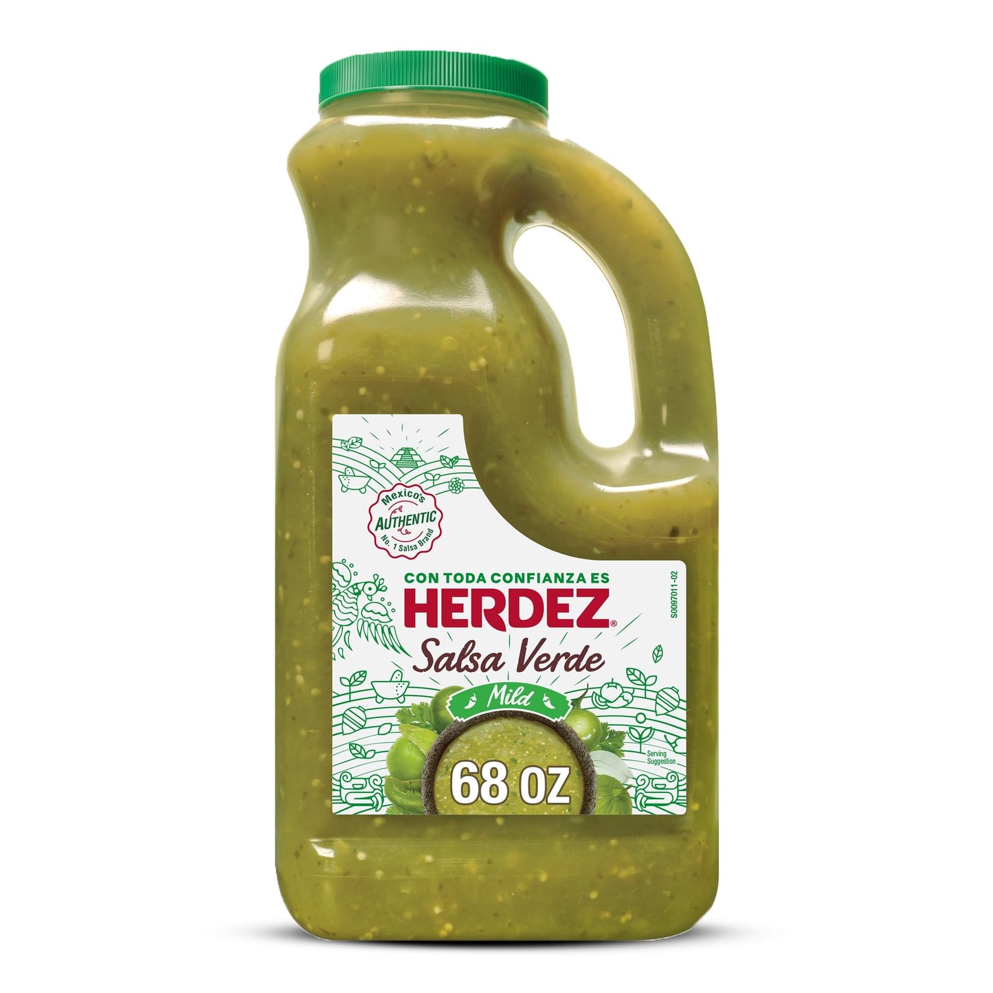 Herdez Salsa Verde, Mild, 68 oz Jug – Tangy Green Tomatillo Salsa for Tacos, Enchiladas & Dips