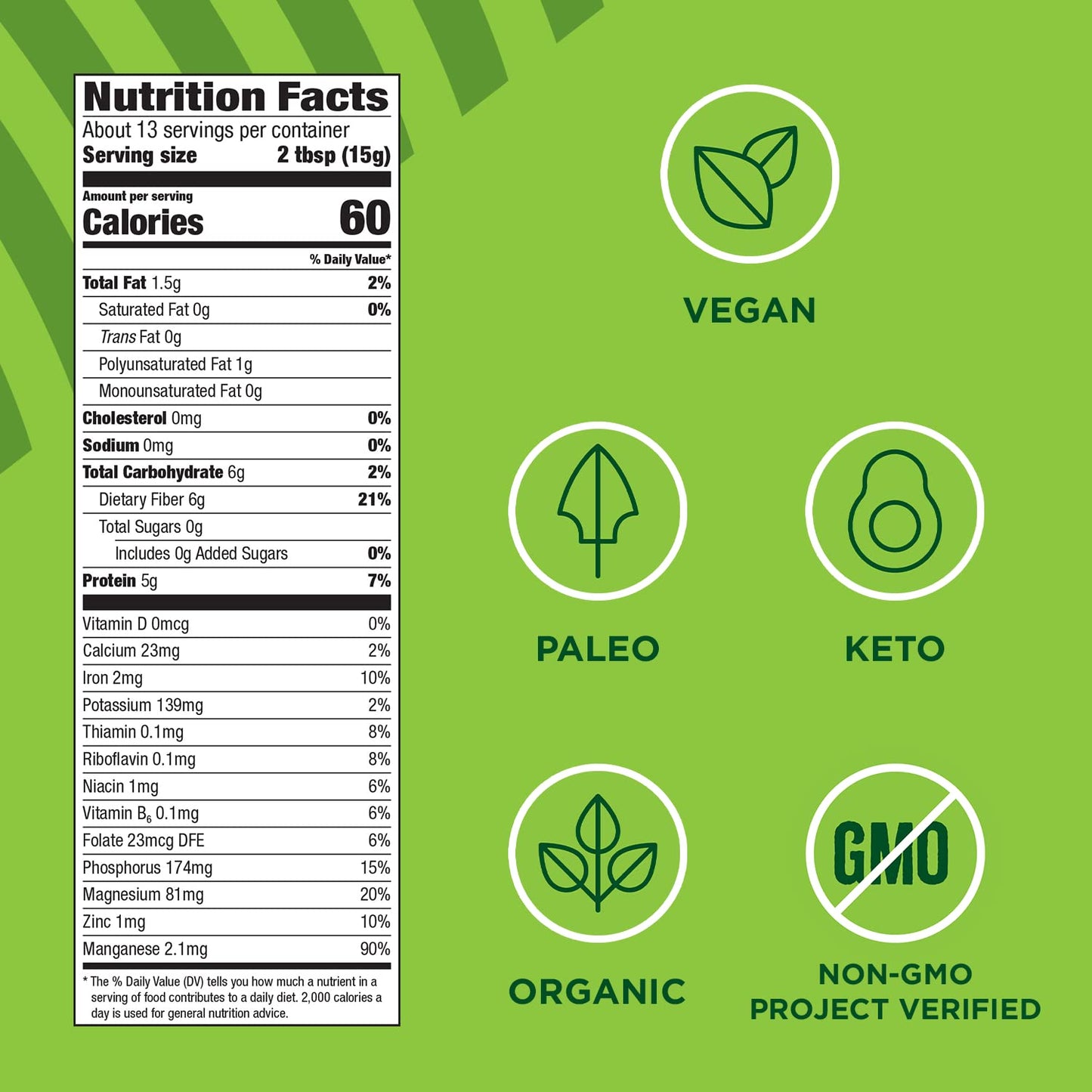 Manitoba Harvest Organic Ground Hemp Seed, 7 oz, 5g Plant Based Protein, 6g of Fiber per Serving, Non-GMO Project Verified, Vega