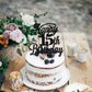 Rssta i Happy 15th Birthday Cake Topper Black Glitter - 15 & Fabulous Party Decoration
