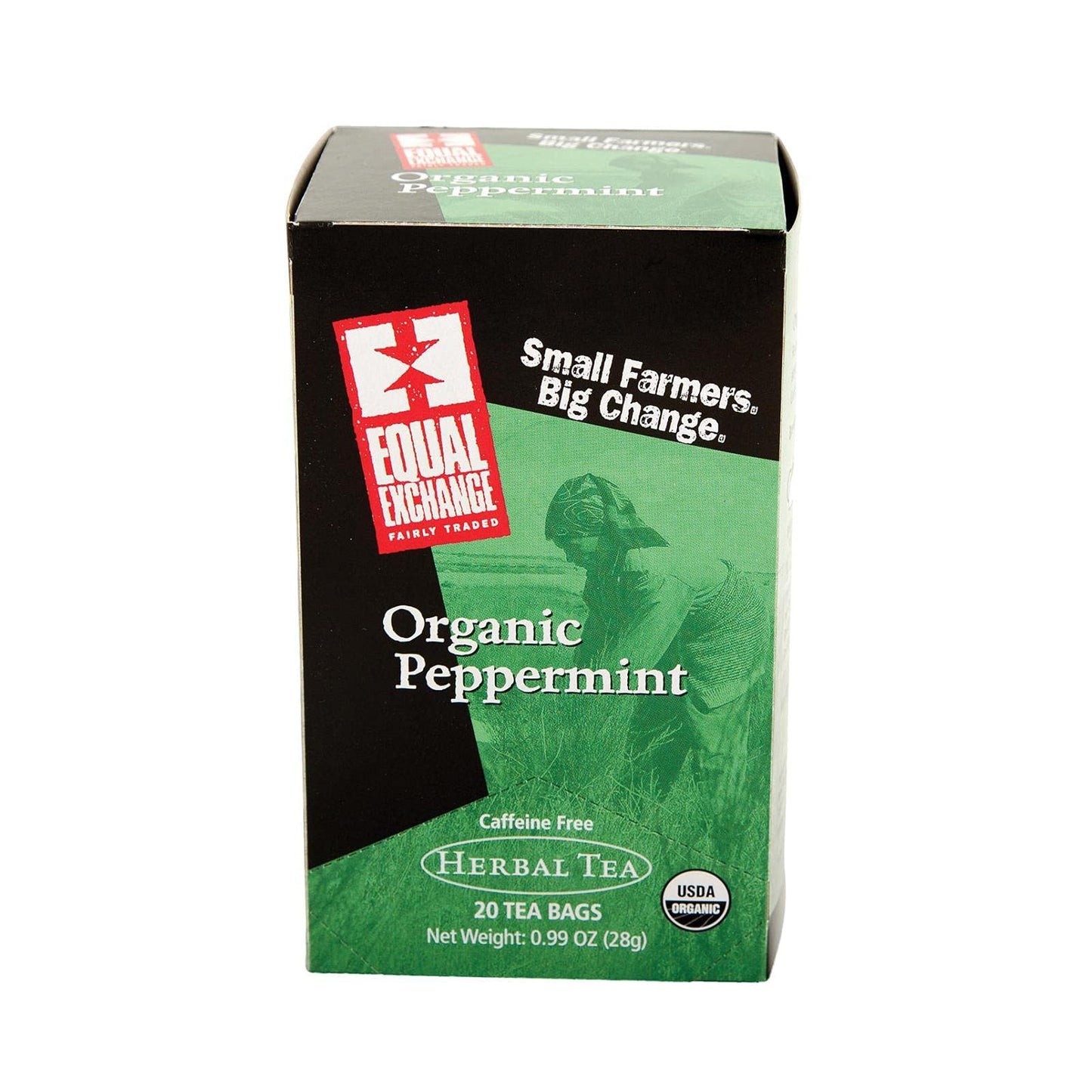 Equal Exchange Organic Peppermint Tea, Caffeine Free, 20 Count (Pack of 3), Model 13310