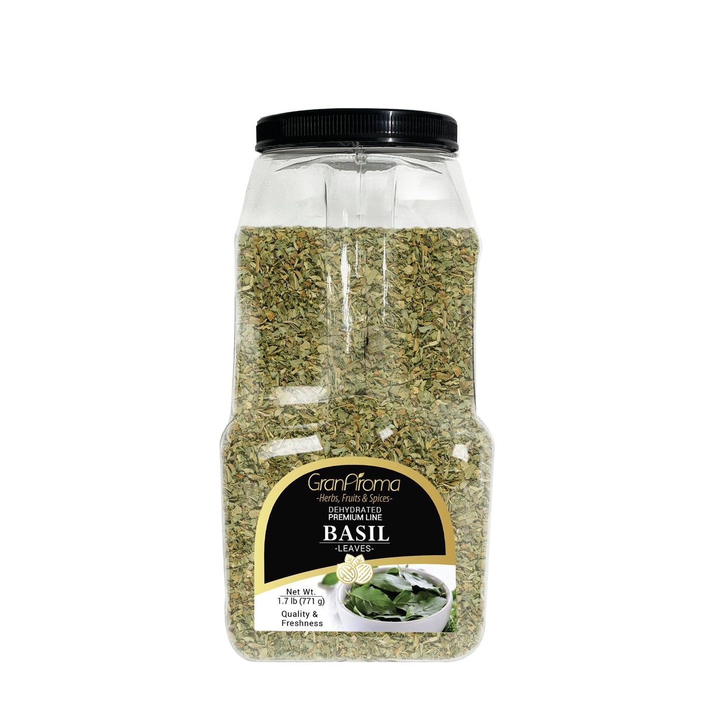 GranAroma Basil Leaves, Sauces & Dressings, Cut & Sifted (1.7 Pound)