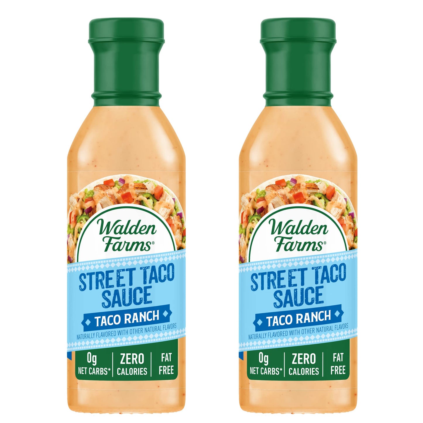Walden Farms Street Taco Sauce Taco Ranch - Calorie-Free, Gluten-Free, Low Carb, Keto-Friendly, Sugar-Free, Spicy Taco Ranch Fla
