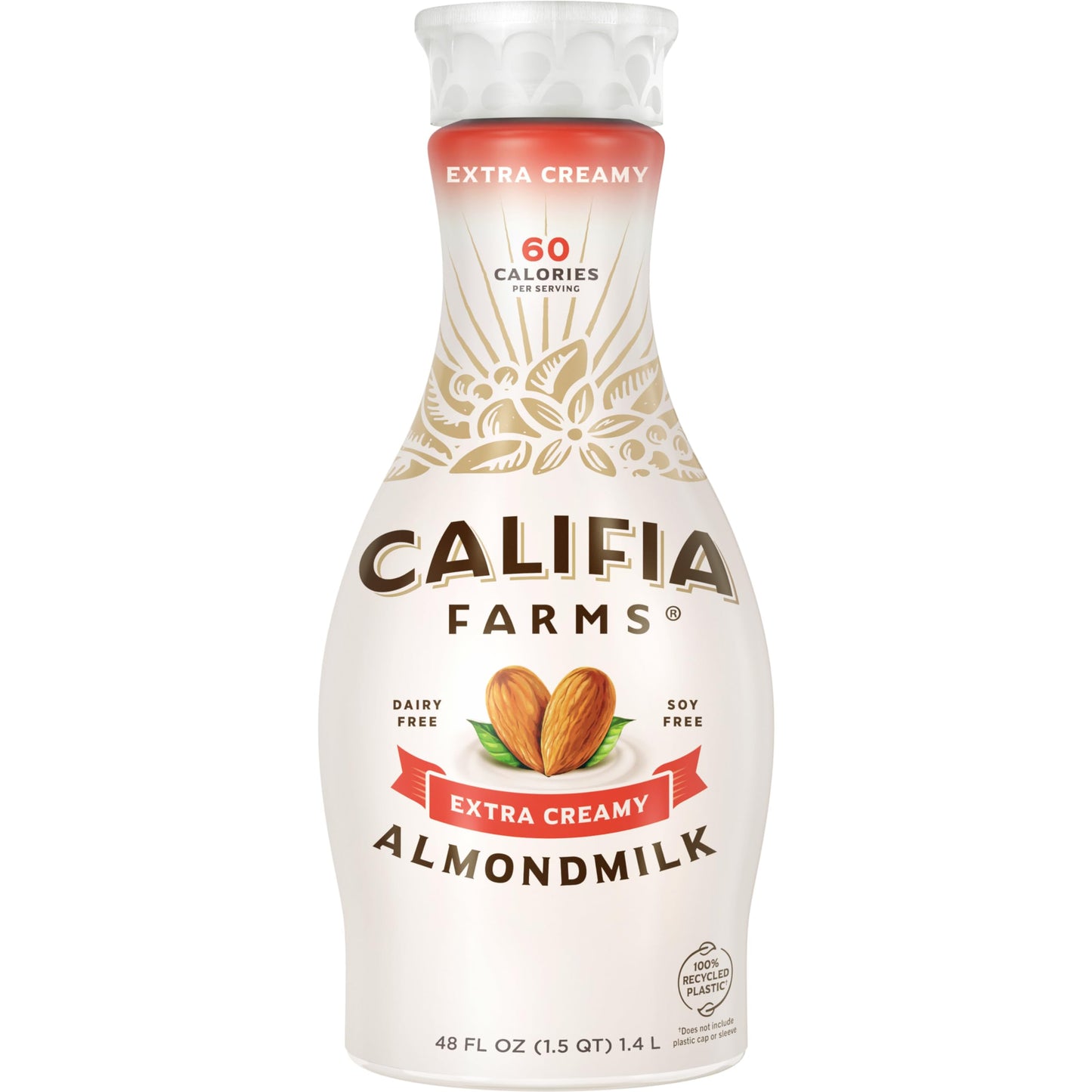 Califia Farms - Extra Creamy Almond Milk, 48 Oz, Dairy Free, Vegan, Plant Based, Vegan, Gluten Free, Non GMO, High Calcium, Smoo
