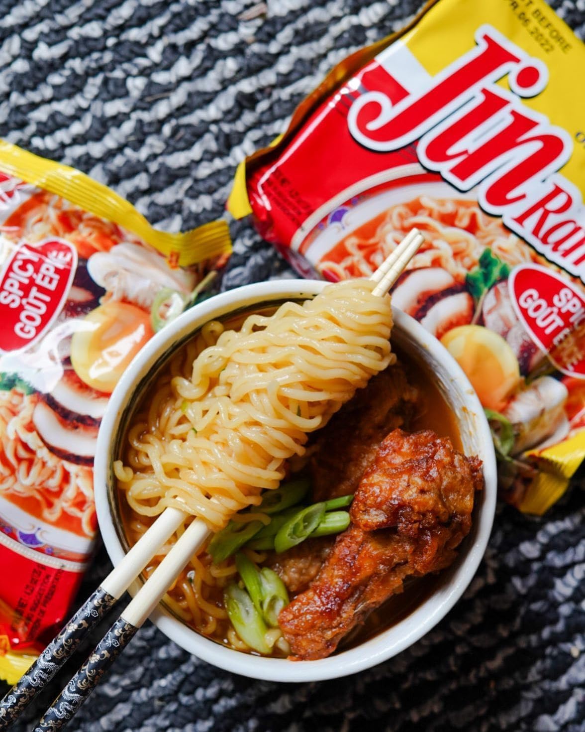OTTOGI Jin Ramen Spicy Flavor Instant Noodles, 4.23 oz (Pack of 18) - Authentic Korean, Rich Broth, Quick Meal
