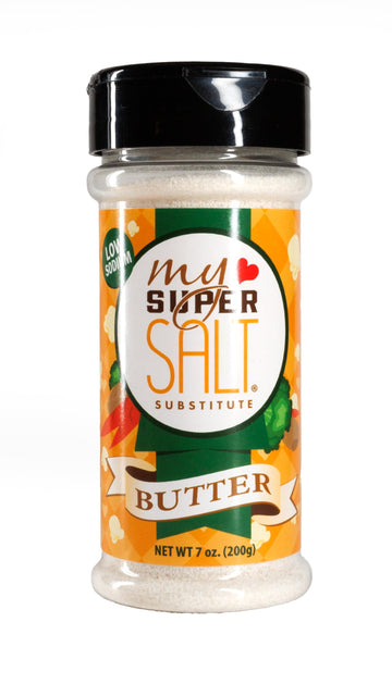 My SUPER SALT Butter - Functional Butter-Flavored Salt Substitute - 85% Less Sodium - Smart Nutrition + Comfort Food Flavor - 7 