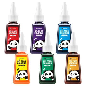 Pandalab Gel Food Coloring Set - 6 Vibrant Colors, 7.1 fl. oz Total, Ideal for Baking and Decoration