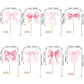 YCTHUNFISH Bowknot Cupcake Toppers - 40 Pack Paper Picks for Wedding, Bridal Shower, Birthday Party - Pink Decor