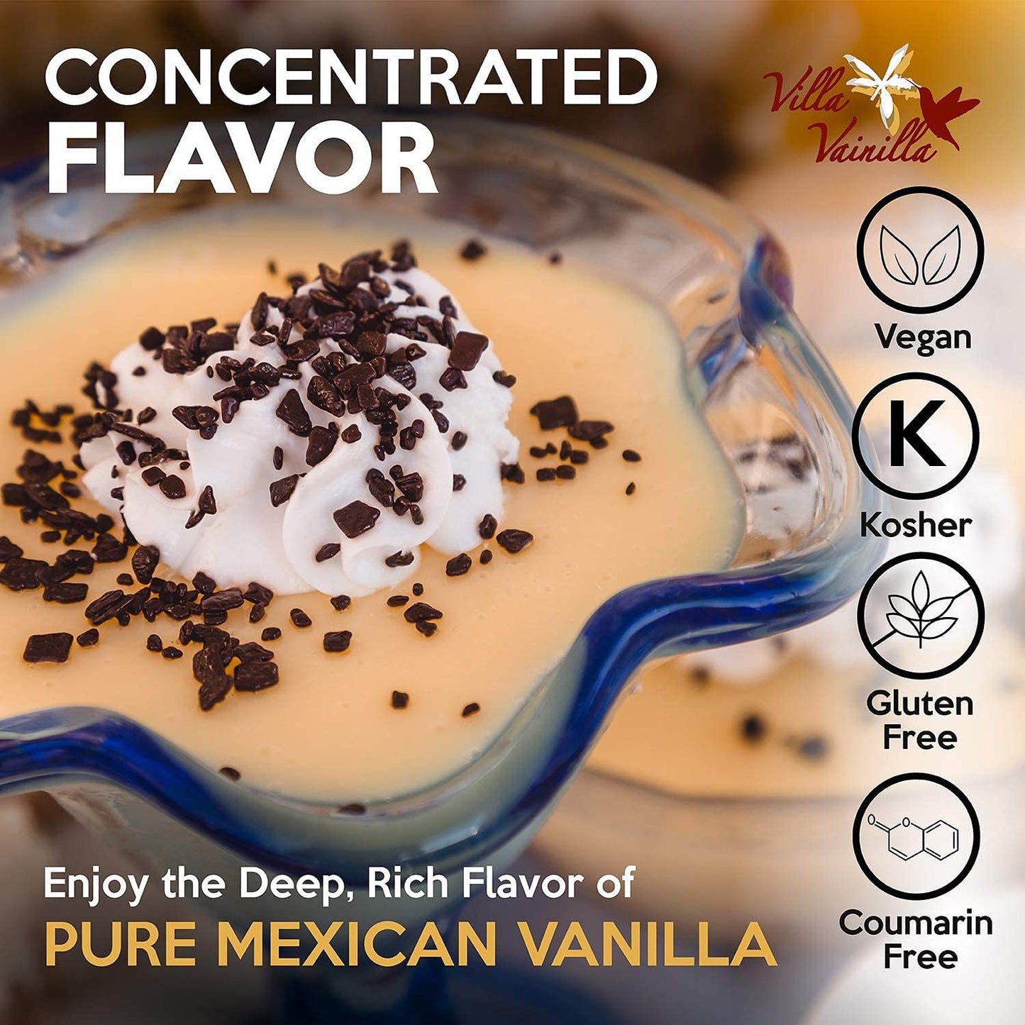 Villa Vainilla Pure Vanilla Concentrate- Premium, Real, Natural, Gourmet Flavor From Mexico (16.9 Fl Oz Vanilla Concentrate)