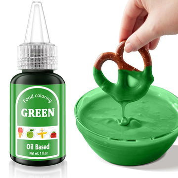 Green Oil Based Food Coloring for Chocolates Melts - 30ML Tasteless Liquid Edible Oils Food Dye Candy Cookies Decorating,Vivid O