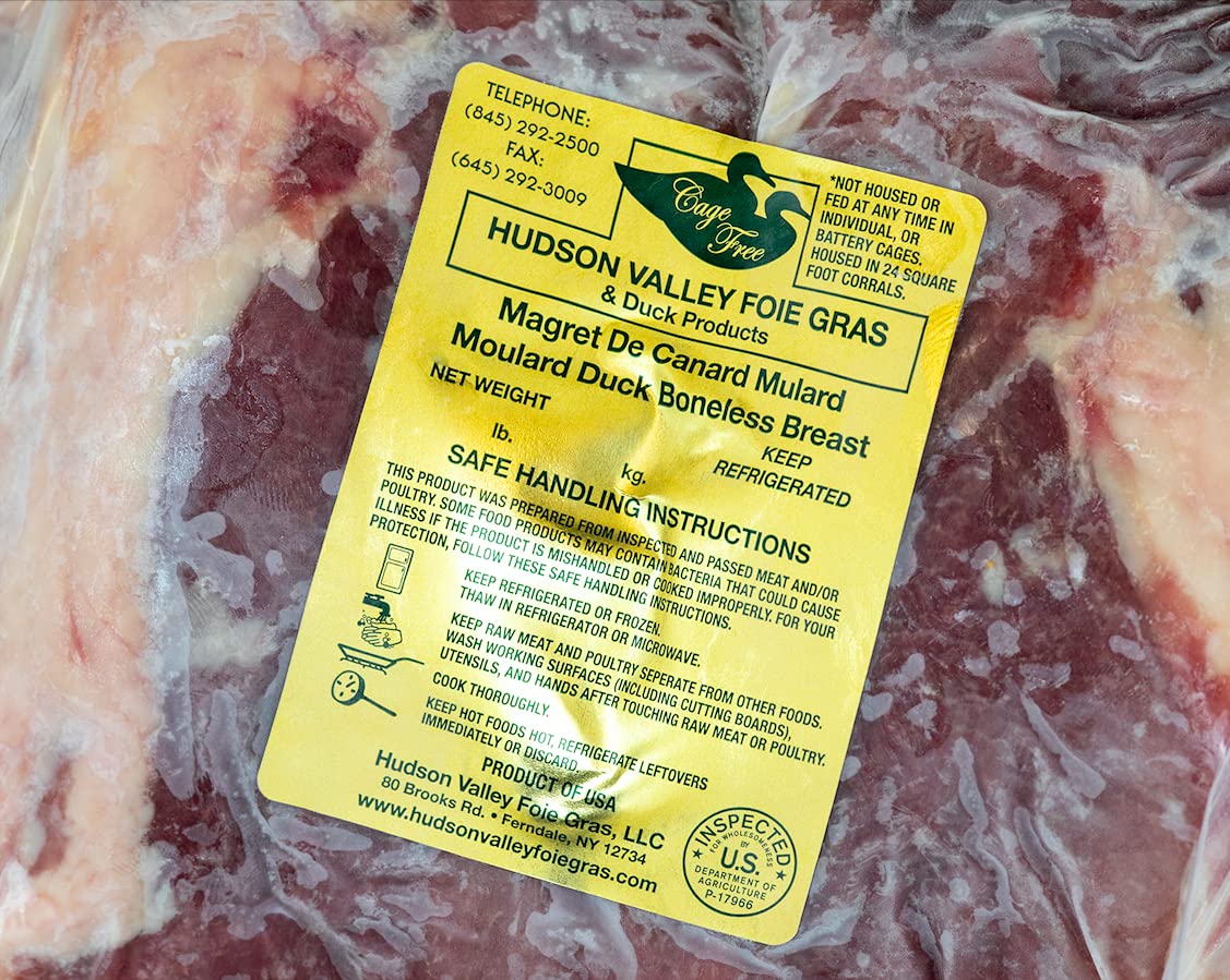 Hudson Valley Moulard Duck Boneless Breast. Premium Quality Duck Magret, 2Lb